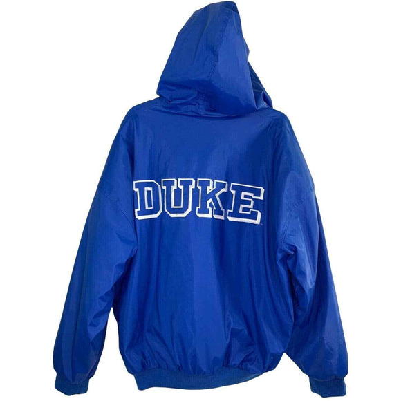Duke University Blue Devils Jacket Mens XL Weatherproof Hood Zip Up Coat College - Picture 1 of 12